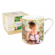 Фарфоровая кружка Carmani Днем за чашкой кофе ТSS32115 Фарфоровая кружка Carmani Днем за чашкой кофе ТSS32115