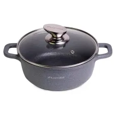 Кастрюля Kamille Landes Grey 6.5л с литыми алюминиевыми ручками DP36560