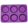 Силиконовая форма Hauser для выпечки 6 рифленых маффинов DP37202