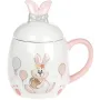 Чашка ceramic с крышкой Bona Веселый кролик с золотым яйцом 450 мл DP39631