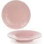 Набор Bona 6 суповых тарелок Leeds Ceramics диаметр 23см каменная керамика Розовые DP40079