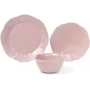 Набор Bona 6 обеденных тарелок Leeds Ceramics диаметр 28.5см каменная керамика Розовые DP40094