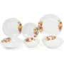 Набор Bona 6 фарфоровых обеденных тарелок Огненные ирисы диаметр 27см DP40143