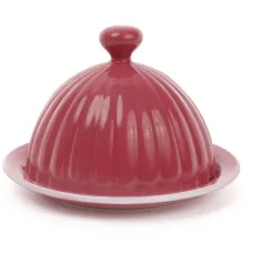 Масленка ceramic Артемида круглая диаметр 14 см клубничная Bona DP41348