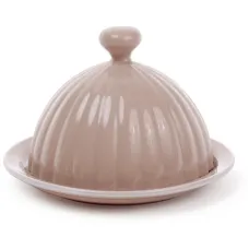 Масленка ceramic Артемида круглая диаметр 14 см бежевая Bona DP41349