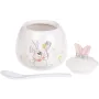 Сахарница ceramic Веселый кролик с шариками с керамической ложкой Bona DP41414