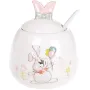Сахарница ceramic Веселый кролик с шариками с керамической ложкой Bona DP41414