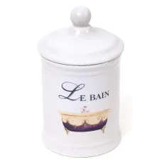 Емкость Bona LE BAIN диаметр 10.5х18.5 см для средств гигиены фарфор DP43444