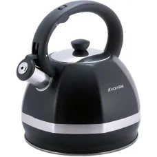 Чайник 3л из нержавеющей стали со свистком черный Kamille DP112959 Чайник 3л из нержавеющей стали со свистком черный Kamille DP112959