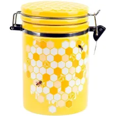 Керамическая Банка Bona с металлической затяжкой 650 мл Yellow DP113594 Керамическая Банка Bona с металлической затяжкой 650 мл Yellow DP113594