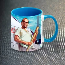 Чашка Fan Girl Тревор Филипс ГТА 5 Grand Theft Auto New (14402) 330 мл Голубой