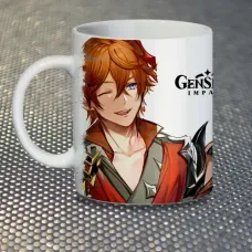 Чашка Fan Girl Тарталья и Чжун Ли Геншин Импакт - Genshin Impact New (14565) 330 мл Разноцветный