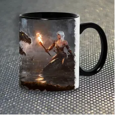 Чашка Fan Girl Сирі Відьмак The Witcher New (14414) 330 мл Чорний