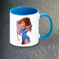 Чашка Fan Girl Мирана Mirana Дота 2 Dota New (14419) 330 мл Блакитний
