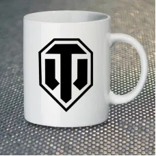 Чашка Fan Girl Логотип Танки World of Tanks New (14407) 330 мл Білий