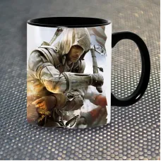Чашка Fan Girl Кредо вбивці 3 Assassin's Creed III New (14394) 330 мл Чорний