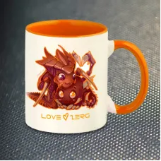 Чашка Fan Girl Love Zerg Стар Крафт Starcraft 2 New (14391) 330 мл Оранжевый
