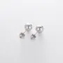Золотые серьги-гвоздики Шарики 0.8 см с06223 Оникс 3.18 г