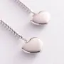Серебряные серьги Сердечки на цепочке 123146 Оникс 4.1 г