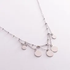 Серебряное колье с монетками 18701 Оникс 45