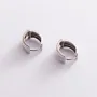 Золотые серьги - кольца без камней с07608 Оникс 2.0 г