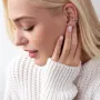 Серебряная серьга - каффа Линии 123109 Оникс 0.90 г