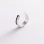 Серебряная серьга - каффа Линии 123109 Оникс 0.90 г