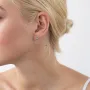 Серебряные серьги - пусеты Love 123112 Оникс 1.5 г Черный