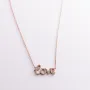 Золотое колье Love с фианитами кол00985 Оникс 45 Белый