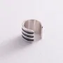 Серебряная серьга - каффа Линии 123107 Оникс 2.30 г