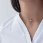 Золотое колье Шарик на леске кол01303 Оникс