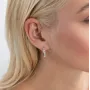 Серебряные серьги - пусеты с фианитами 4913 Оникс 2.9 г Белый