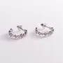 Серебряные серьги - пусеты с фианитами 4913 Оникс 2.9 г Белый