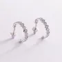 Серебряные серьги - пусеты с фианитами 4913 Оникс 2.9 г Белый