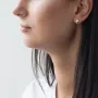 Золотые серьги-пусеты Кружочки с06452 Оникс 1.29 г