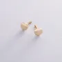 Золотые серьги-пусеты Кружочки с06452 Оникс 1.29 г