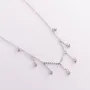 Серебряное колье Капли с фианитами 18666 Оникс 47 Белый