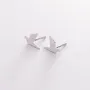 Золотые серьги-пусеты Летающие птички с06408 Оникс 1.4 г