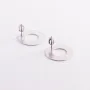 Золотые серьги - пусеты Зеркальные с07709 Оникс 3.89 г