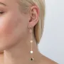 Серьги монетки в желтом золоте с07644 Оникс 3.22 г