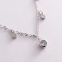 Серебряное колье с фианитами 18653 Оникс 47 Белый