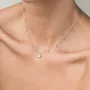 Серебряное колье с фианитами 18653 Оникс 47 Белый
