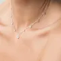 Серебряное колье с фианитами 18653 Оникс 47 Белый