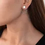 Серебряные серьги 2 в 1 Шарики 123098 Оникс 6.5 г