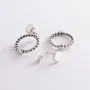 Серебряные серьги 2 в 1 Шарики 123098 Оникс 6.5 г