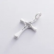 Серебряный крест Спаси и Сохрани 132979 Оникс 4.9 г