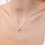 Колье лунница в красном золоте кол02067 Оникс 44