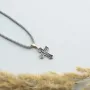 Золотой крестик с распятием чернение п02992 Оникс 1.35 г