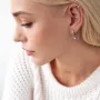 Серебряная серьга - каффа с фианитами 4998 Оникс 1.93 г Белый