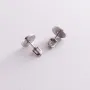Серьги - пусеты Колибри в белом золоте с06704 Оникс 2.63 г